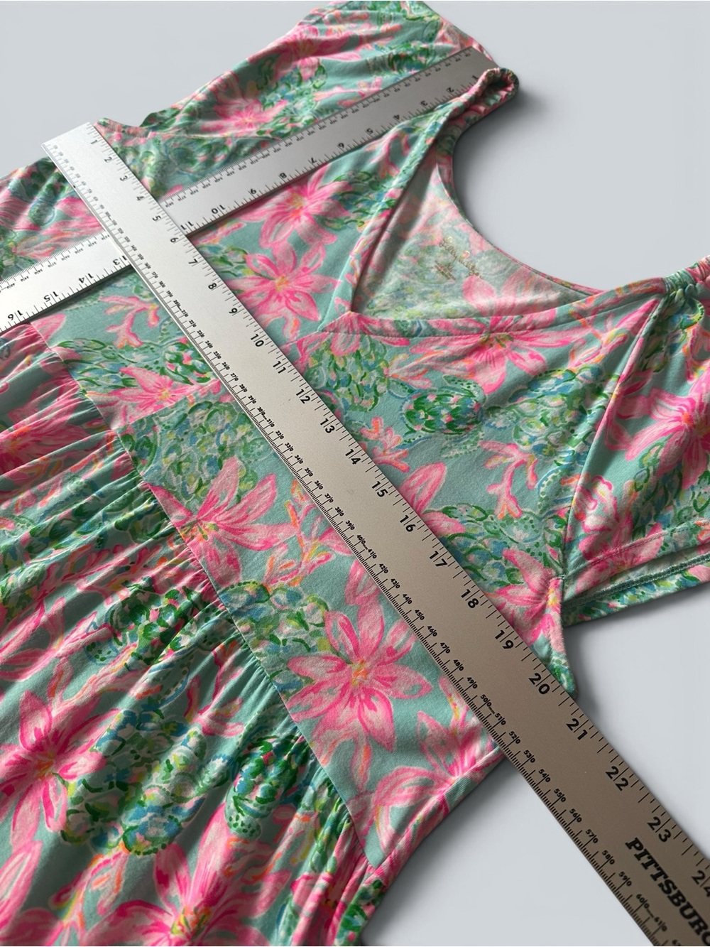 Lilly Pulitzer Women's KAWAI Flutter Sleeve Dress Surf Blue So Shellegant XL - Picture 8 of 9